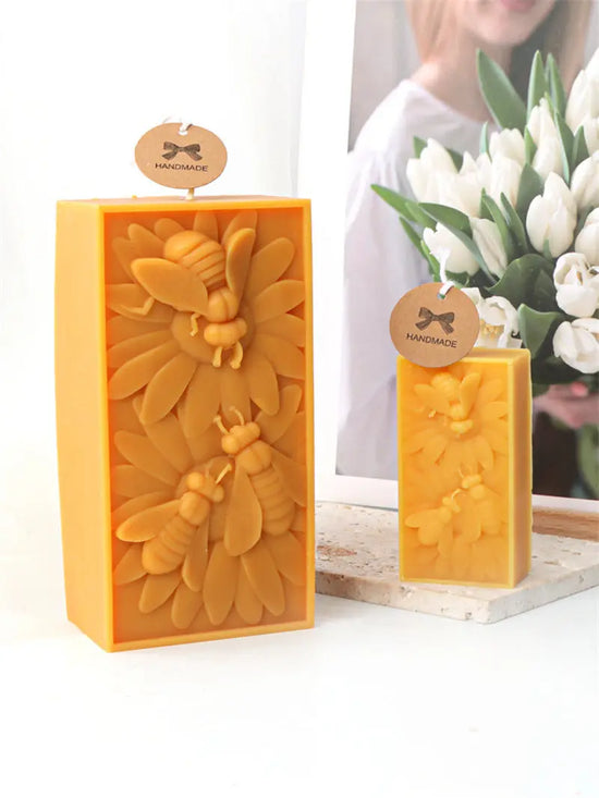 Candle Mold Silicone 3 Bees Beeswax Block - HASHTAG