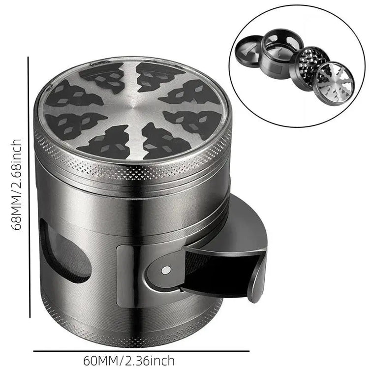 60MM 4 Layers Tobacco Grinder Zinc Alloy Manual Cigarette Tobacco Grinder Smoke Mill Herbal Herb Spice Mill Grass Smoke Grinder - HASHTAG