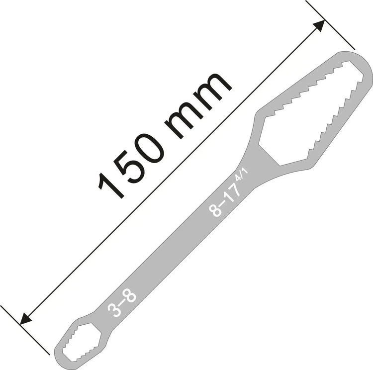 Universal Adjustable Torx Wrench 3-17mm Double-Headed Self-Tightening Glasses Wrench Board for Factory Hand Tools Spanner HASHTAG