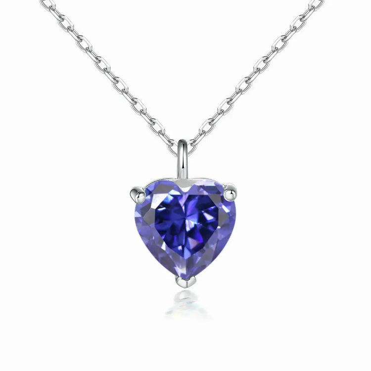 Simple Heart-shaped Zircon Pendant Necklace Versatile HASHTAG