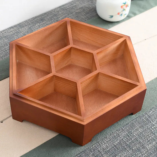 Tray nut Storage Divided Grid With Lid Dried Fruit Box - HASHTAG