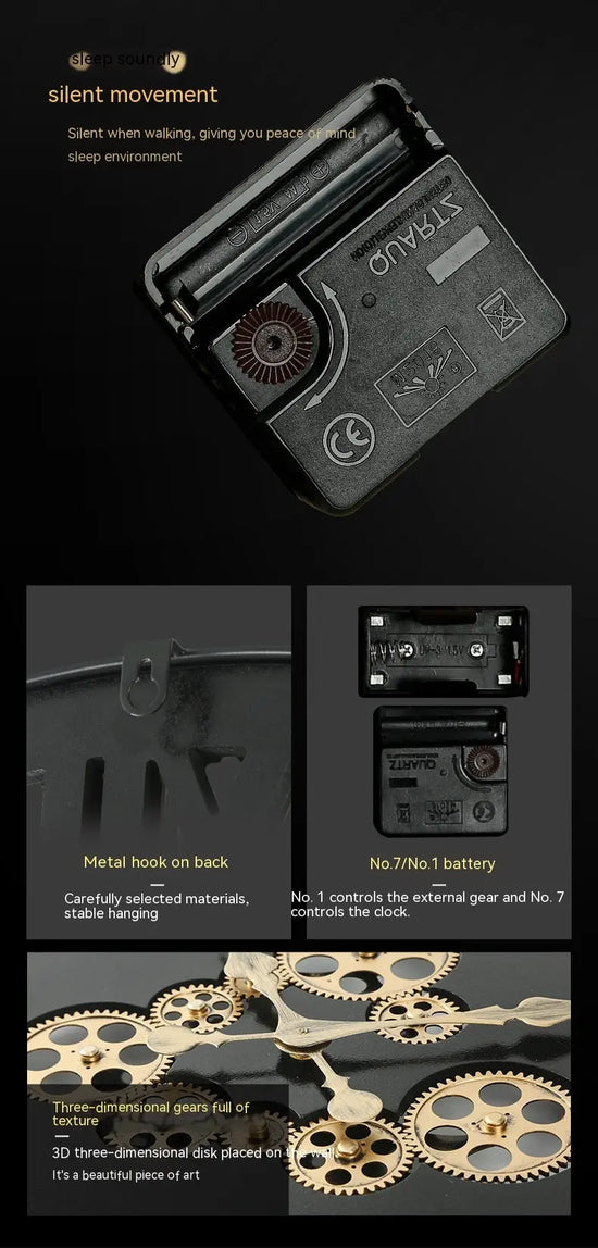 Clock Decorative Creative Mechanical Style Liebe - Making Life Easier