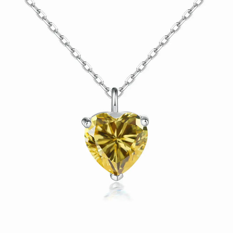 Simple Heart-shaped Zircon Pendant Necklace Versatile HASHTAG