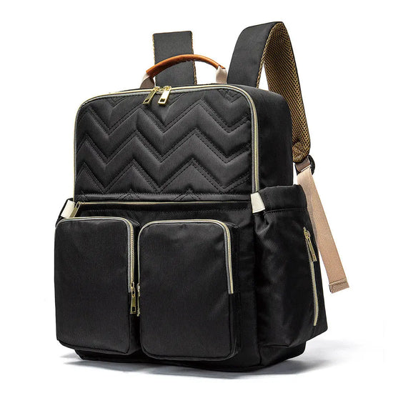 Large capacity travel retro style mother baby backpack - HASHTAG