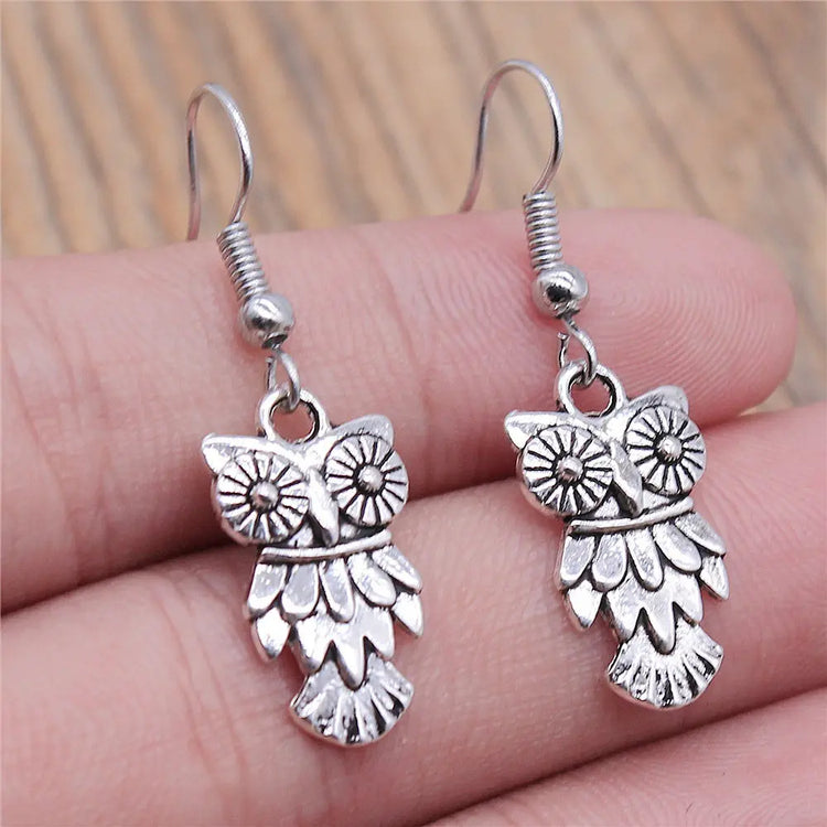 Retro Minimalist Handmade Owl Earrings HASHTAG
