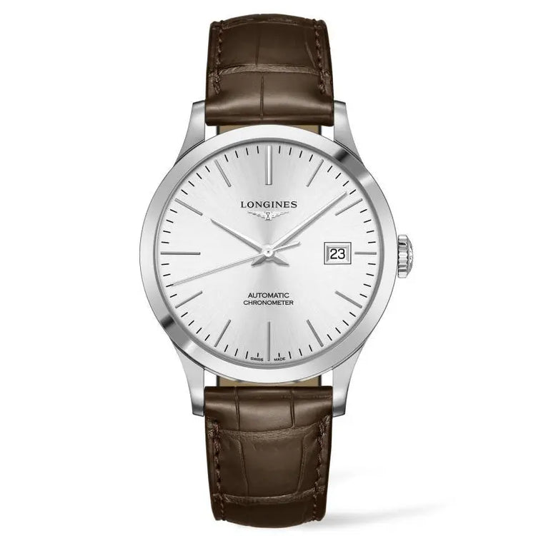 Longines orologio Record Collection 40 mm argento automatico acciaio L2.821.4.72.2 Capodagli 1937