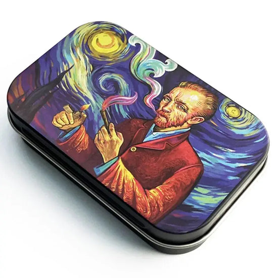 Flip Cap Cigarette Case Rectangle Container Tinplate Box Tobacco Storage Smoking Accessories Jewelry Candy Coin Key Organizer - HASHTAG