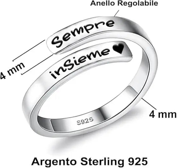 Anello da Donna in Argento Sterling 925 - Sempre Insieme Bramart