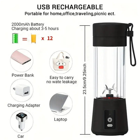 Frullatore portatile ricaricabile tramite USB Ifeling - Mini frullatore personale - My Hashtag Shop