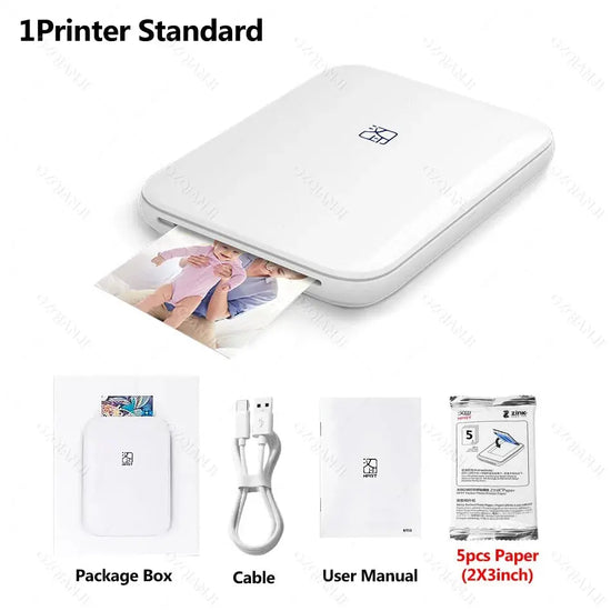 HPRT MT53 Portable Mni Mobile Pocket Printer BT Wireless Photo Printer with Zink Technology 2x3 Inch Color Photo Printer Maker - My Hashtag Shop