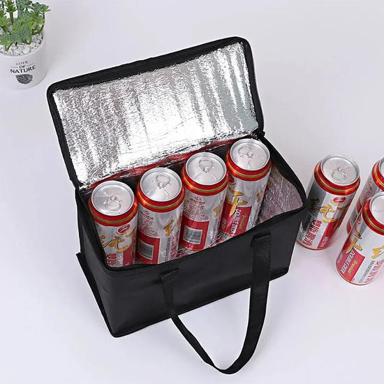 Portable Lunch Cooler Bag Folding Insulation Picnic Ice Pack Food Thermal Bag Drink Carrier Insulated Bags Beer Delivery Bag - HASHTAG