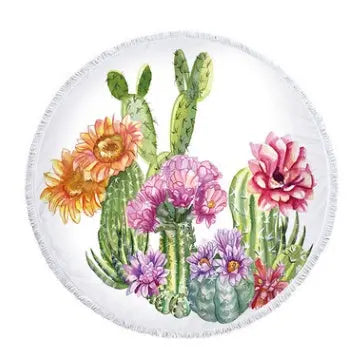 Oasis cactus beach towel shawl cushion microfiber - HASHTAG