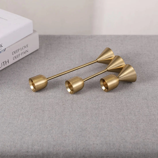 Copper Aluminum Metal Candle Holder for home or events - HASHTAG