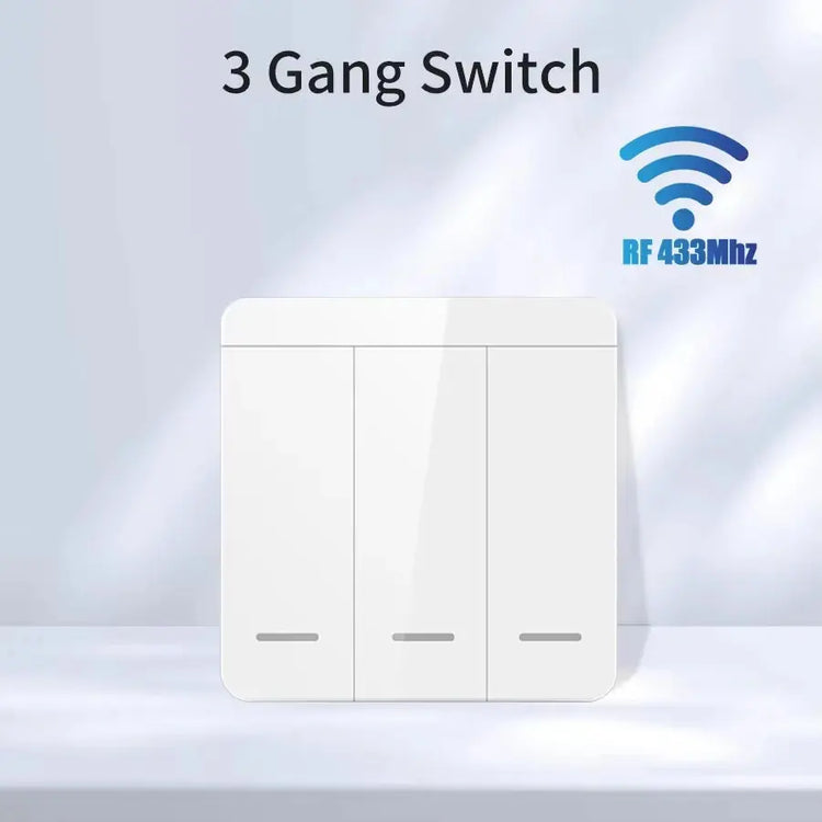 1/2/3Gang Wall Switch RF 433Mhz Wireless Light Switch Tuya Smart Wifi Switch Smart Life APP Voice Control with Alexa Google Home