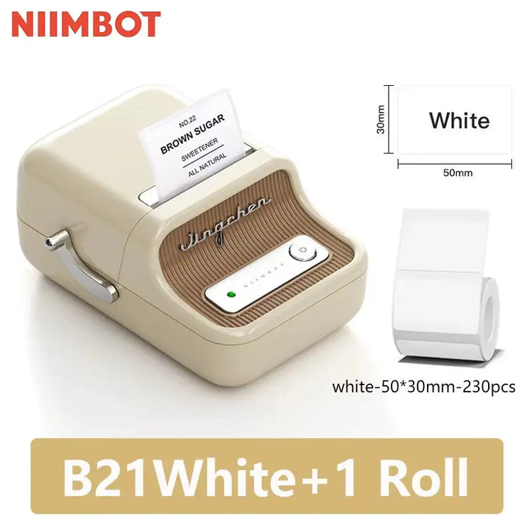 B21 Mini Portable Thermal Label Printer Mini Adhesive Sticker Printers for Home Office for Mobile Phone NEW