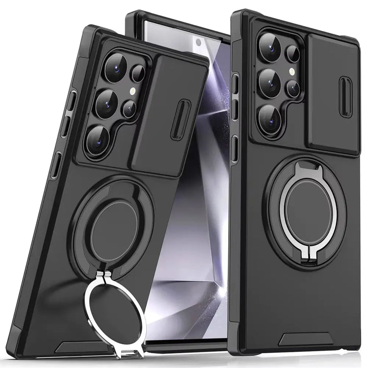 Slide Camera Protection Magnetic Stand Phone Case for Samsung S26 S25 Edge S24 S23 plus S21 S22 Ultra FE A54 A15 A05 A05S Cover