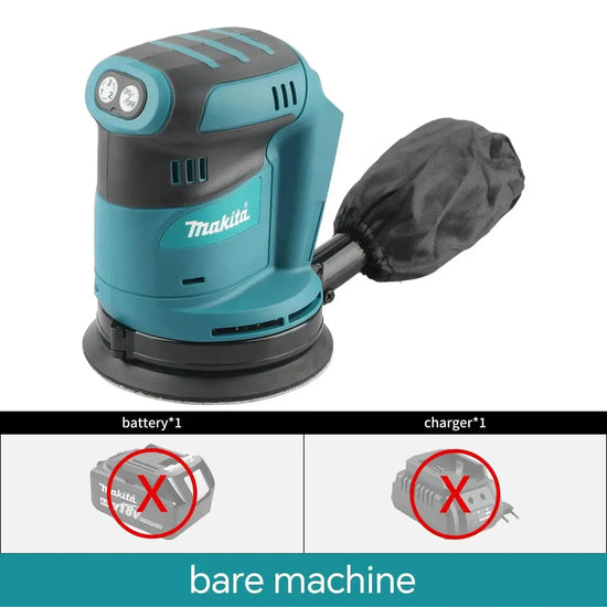Levigatrice a binario casuale a disco ricaricabile senza fili Makita DBO180Z agli ioni di litio 18V per la lucidatura del fango per la lavorazione del legno