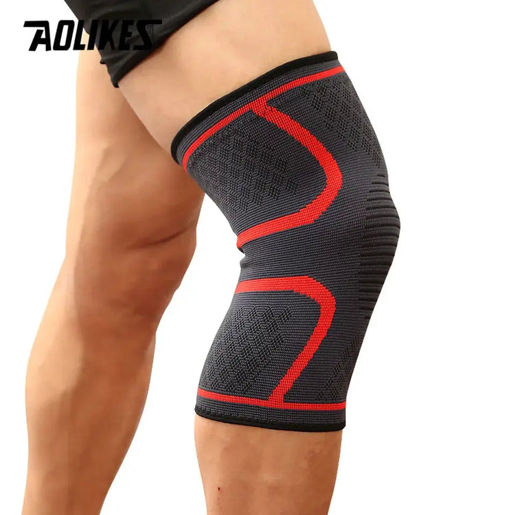 AOLIKES 1 pz Fitness Running ciclismo supporto per ginocchiere bretelle Nylon elastico Sport compressione ginocchiera manica per basket - My Hashtag Shop