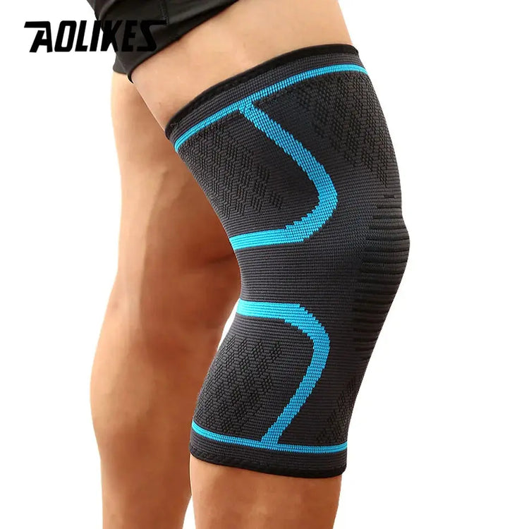 AOLIKES 1 pz Fitness Running ciclismo supporto per ginocchiere bretelle Nylon elastico Sport compressione ginocchiera manica per basket - My Hashtag Shop