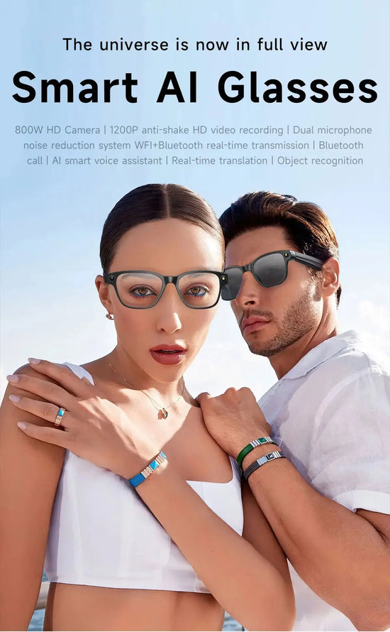 L801 Smart AI Glasses with 8MP HD Camera Video Recording WIFI Transmission Real-time Translation Smart Wearable Headset