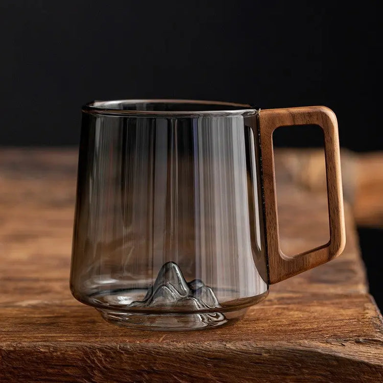Glass Wooden Handle Hot Mug - Made By Guanshan Liebe - Making Life Easier