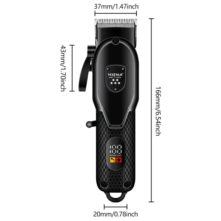 NNEOBA Professional Cordless Hair Clipper Set Wet & Dry Grooming Kit Black-4