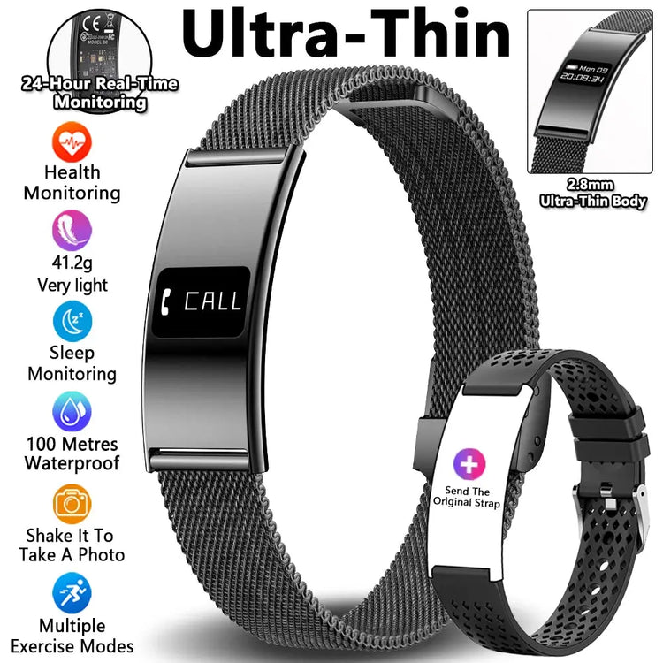 Uomo Donna Bracciale intelligente Frequenza cardiaca Monitor del sonno Salute Smart Band Sport impermeabile Fitness Tracker Smartwatch per Android iOS - My Hashtag Shop