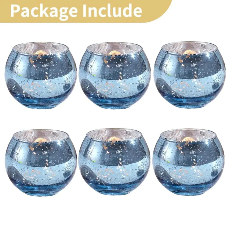 Mercury Glass Tealight Candle Holders - HASHTAG