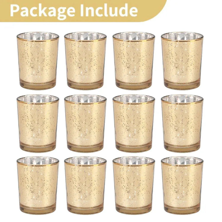 Mercury Glass Tealight Candle Holders - HASHTAG