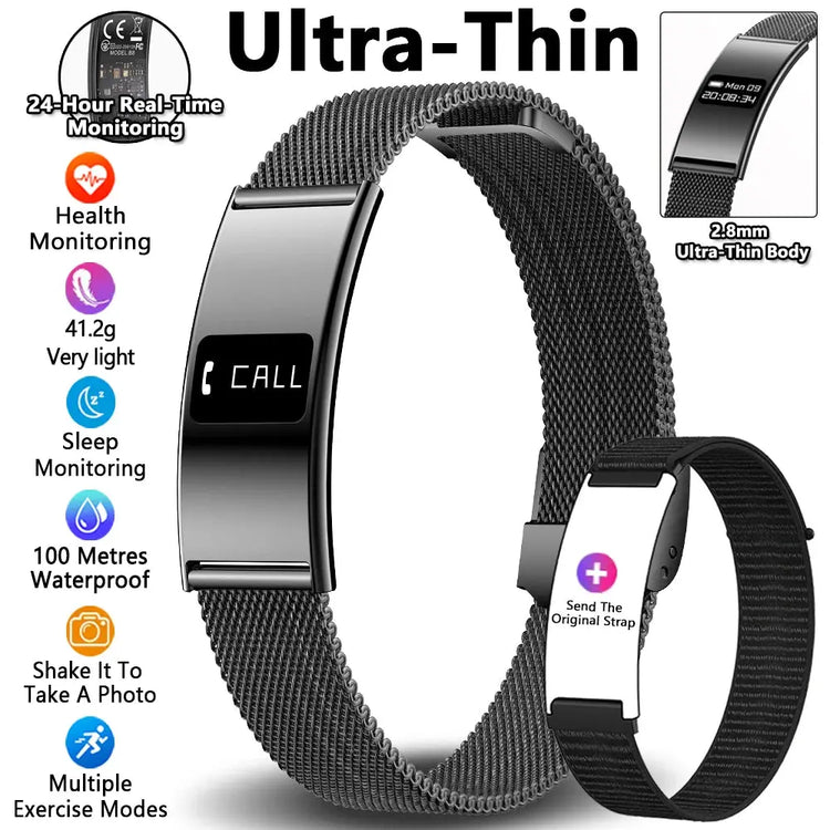 Uomo Donna Bracciale intelligente Frequenza cardiaca Monitor del sonno Salute Smart Band Sport impermeabile Fitness Tracker Smartwatch per Android iOS - My Hashtag Shop