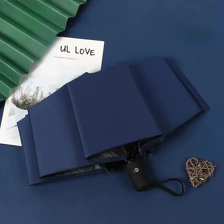 Ombrellone automatico per pioggia e sole Rivestimento nero Ombrellone Anti-UV 3 Pieghevole Resistente al vento Auto di lusso Grande antivento Donna Uomo 8 posti - My Hashtag Shop