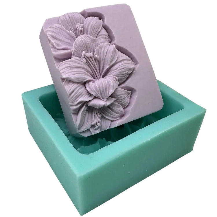 Elegant Sunflower Soap Mold 3D Rectangler - HASHTAG