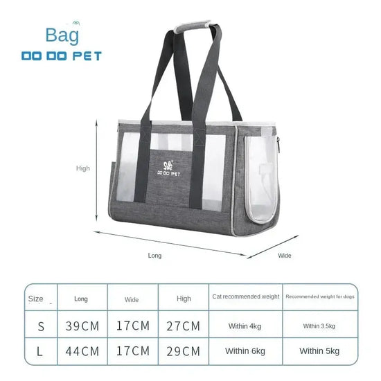 DODOPET Borsa da trasporto per animali domestici Borsa da trasporto portatile per cani estiva traspirante Borsa per cuccioli Borsa per gatti Borsa da trasporto a mano - My Hashtag Shop