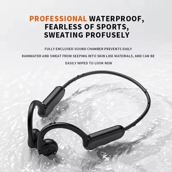 cuffia sportiva a conduzione ossea reale Auricolare wireless Auricolare compatibile Bluetooth Vivavoce con microfono per la corsa - My Hashtag Shop