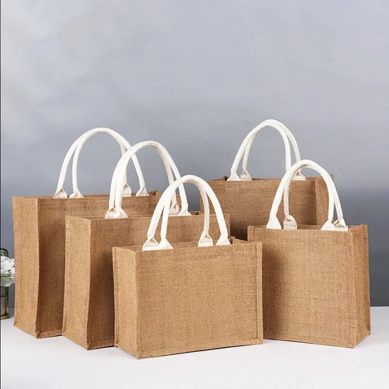 Linen handbag Eco-friendly Cotton and Linen canvas bag. - HASHTAG
