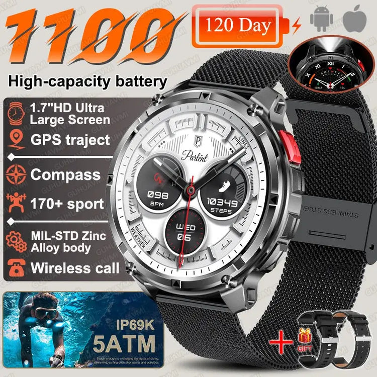 Smartwatch T-Rex3 Ultra GPS AMOLED 5ATM Impermeabile 1100 mAh - My Hashtag Shop
