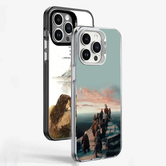 La custodia per telefono H-Hobbit Cool per IPhone 16 15 14 13 12 11 Pro Max Plus Cover posteriore antiurto color argento - My Hashtag Shop