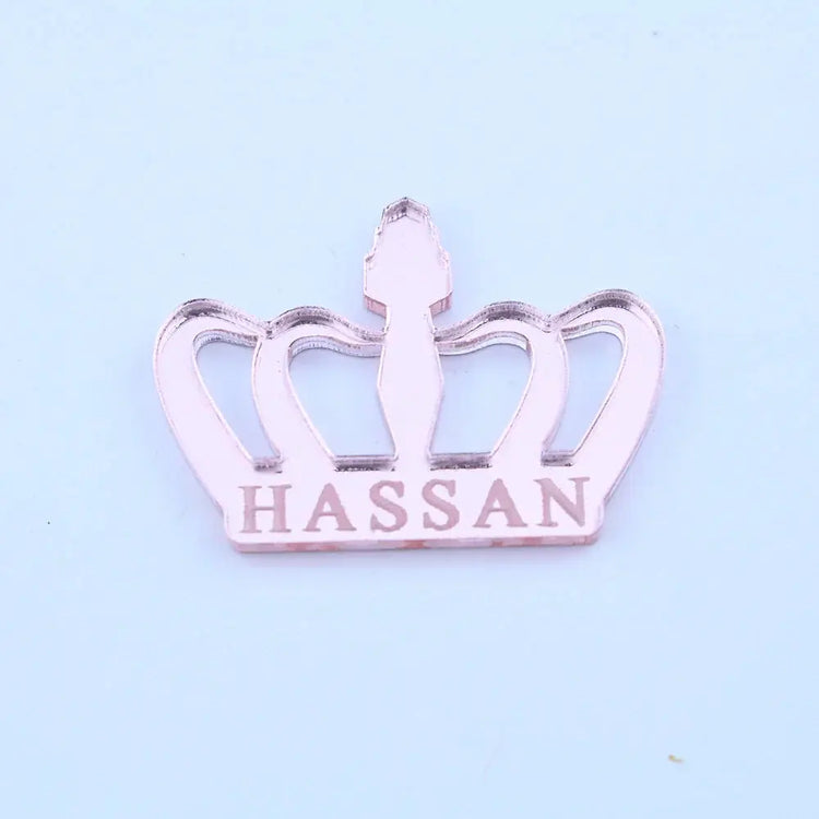 30pcs Personalized Mirror Acrylic Crown Baby - HASHTAG