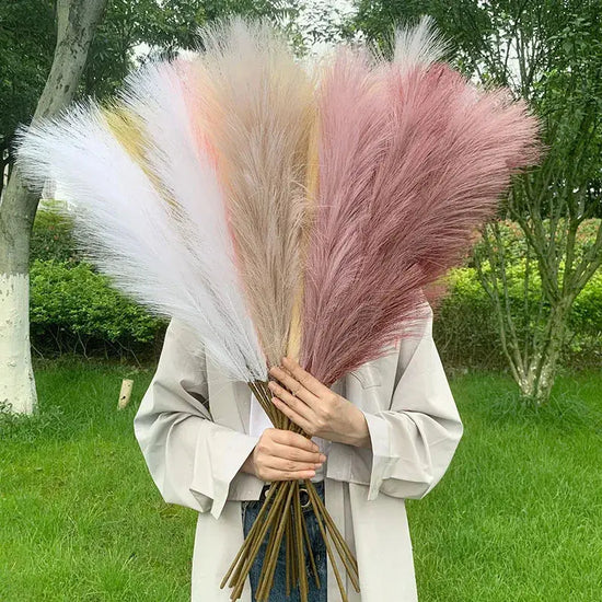 Artificial Pampas Grass Dried Reed Flowers 5pz 100cm Liebe - Making Life Easier