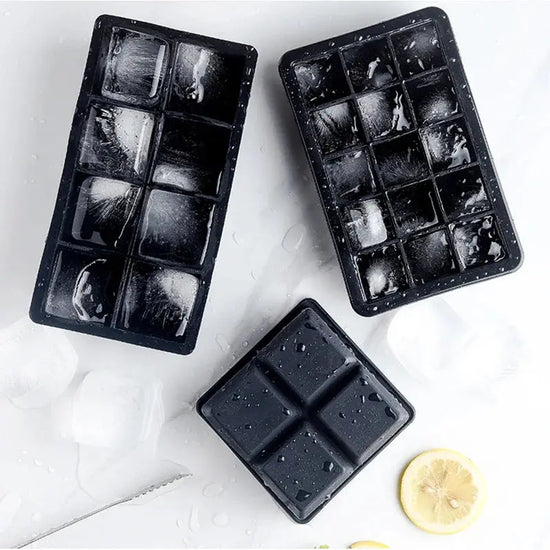 Silicone Ice Cube Molds Home or Barware 4/6/8/15 Grids - HASHTAG
