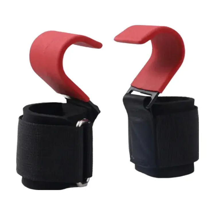 2 pezzi antiscivolo gancio per sollevamento pesi coppia di cinghie sollevamento pesi stacco mento pull up e esercizio fitness gancio allenamento - My Hashtag Shop