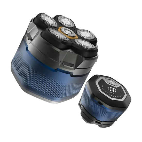 NNEOBA 6D Electric Head And Face Shaver Rechargeable Cordless for Men Blue-1