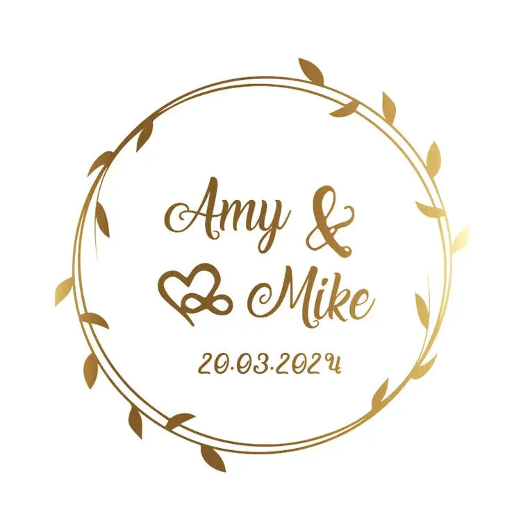 Gold Foil Clear Label Stickers Ideal For All Event Stationery. - HASHTAG