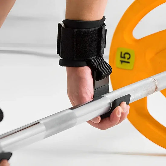 2 pezzi antiscivolo gancio per sollevamento pesi coppia di cinghie sollevamento pesi stacco mento pull up e esercizio fitness gancio allenamento - My Hashtag Shop