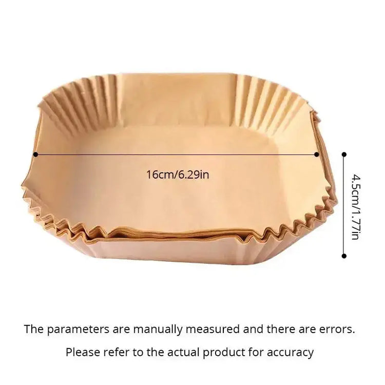 50pcs/set Air Fryer Disposable Paper Parchment Wood Pulp Steamer AliExpress