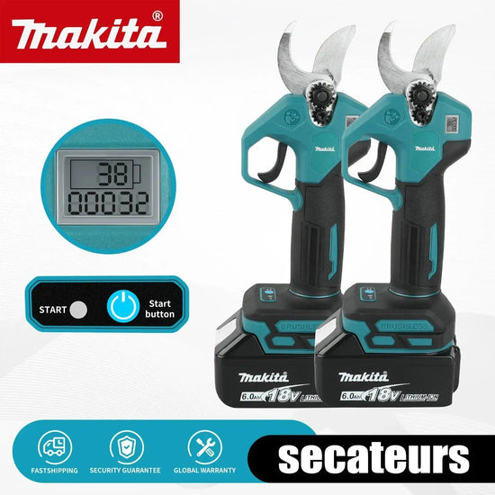 Cesoie da potatura a batteria senza spazzole Makita 18V: strumento perfetto per tagliare alberi da frutto e rami facili e accurati nei giardini