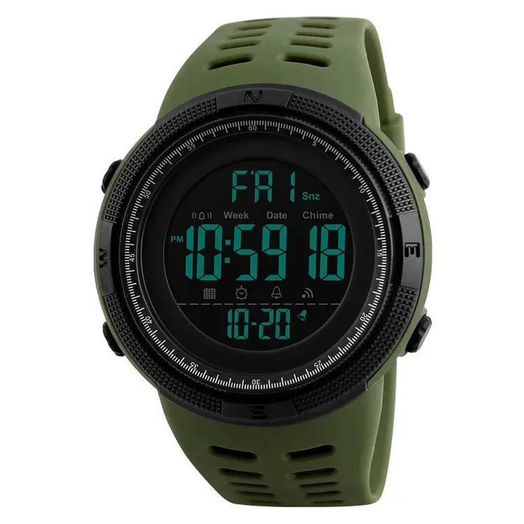 Orologio elettronico da uomo Orologi sportivi militari Orologio da polso digitale multifunzione luminoso a LED per uomo, bambino, ragazzo, studente, adolescente - My Hashtag Shop