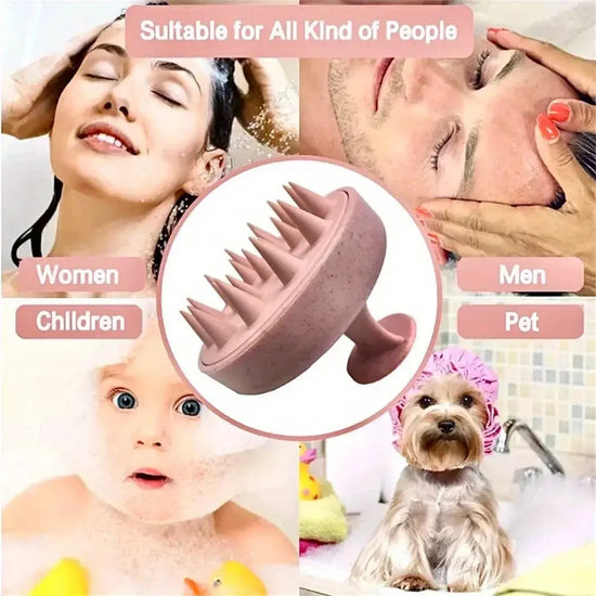 Spazzola per shampoo in silicone Spazzola per massaggio del corpo Spazzola per vasca da bagno Spazzola per doccia Strumento per parrucchiere Pettine per massaggio del cuoio capelluto Pettine per lavaggio dei capelli