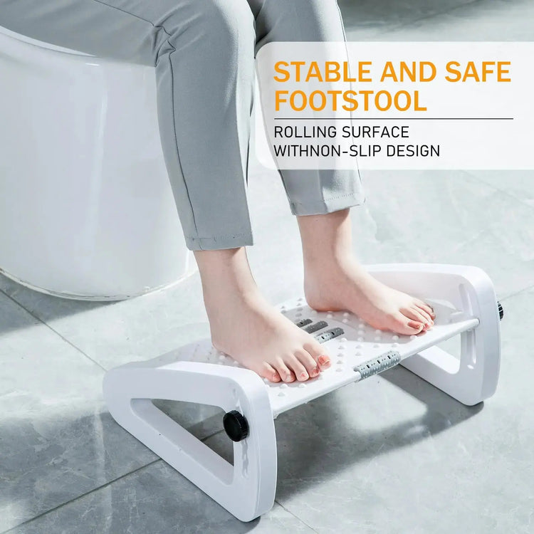 Foot Rest for Under Desk Adjustable Foot Rest Ergonomic Foot Stool Massage for Pressure Relief Portable Footstool Leg Rest Desk - My Hashtag Shop