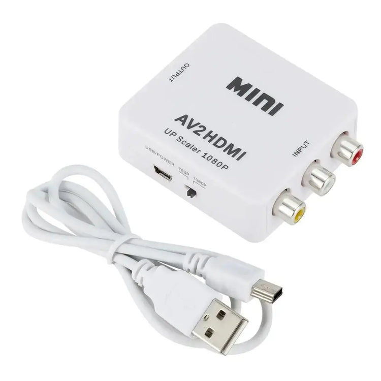 Grwibeou RCA AV to HDMI Converter High Quality HD 1080P AV 2 HDMI Adapter For TV X box PS4 PC DVD Projector AV To HDMI Converter - HASHTAG